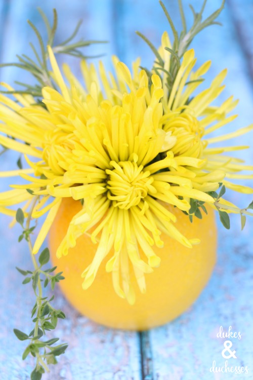 how to make a lemon vase
