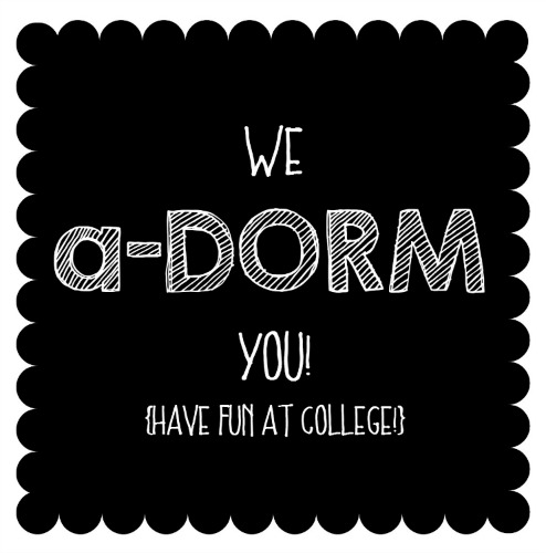 dorm care package with printable