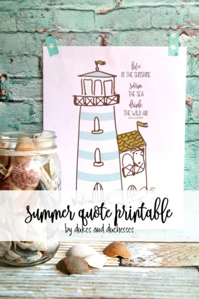 Summer Quote Printable