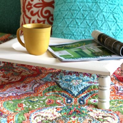 Repurposed DIY Bed Tray