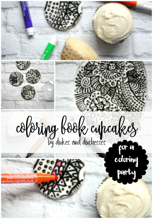 coloring book cupcakes
