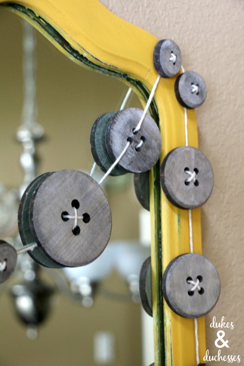 farmhouse style button garland for home decor