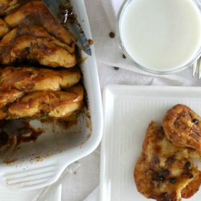 Coffee Chocolate Chip Pull Apart Bread