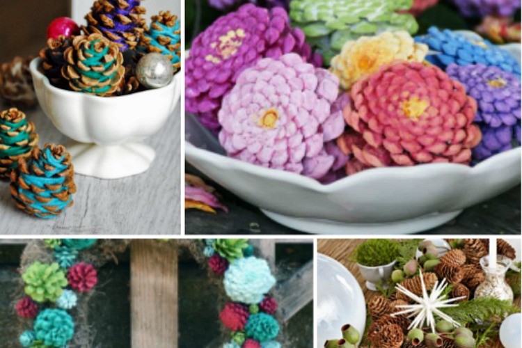 repurposed pinecones