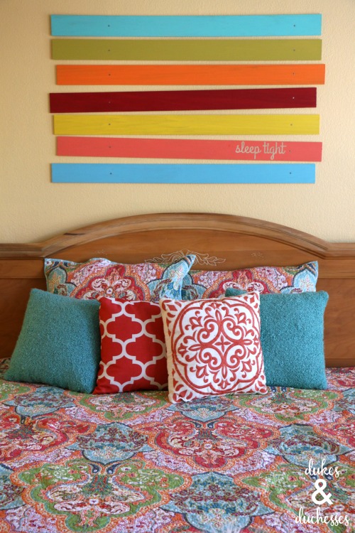 colorful master bedroom makeover