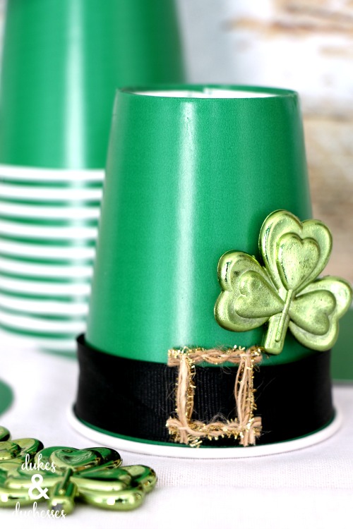 Upcycled Leprechaun Treat Cups - Dukes and Duchesses