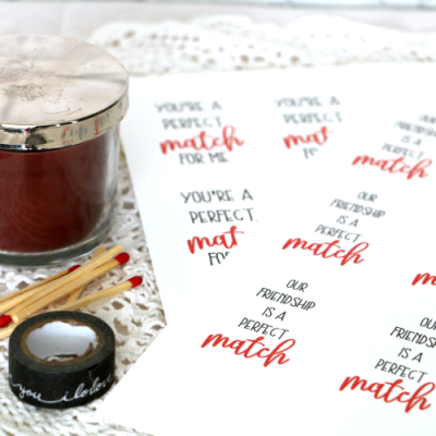 Perfect Match Candle Valentines