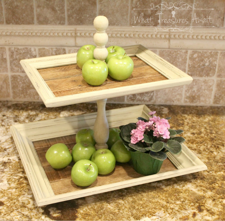 tiered tray made with frames