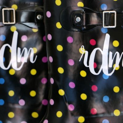 Monogrammed Rubber Boots