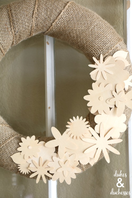 DIY Wood Veneer Floral Wreath  Cricut Explore Air 2 Wood Cutting