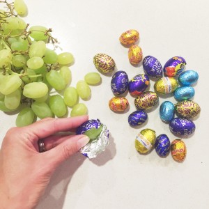 grapes in candy wrappers for april fool's day