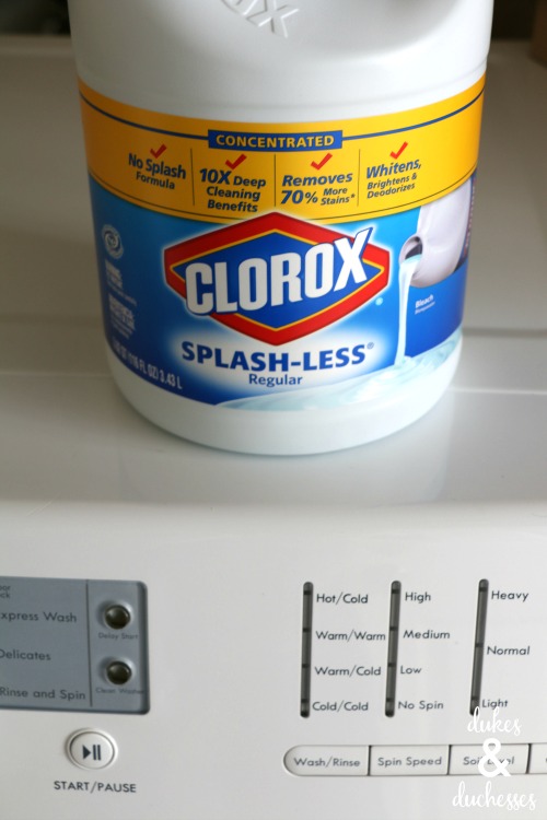 how to use bleach in laundry