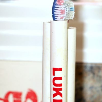 PVC Pipe Toothbrush Holder