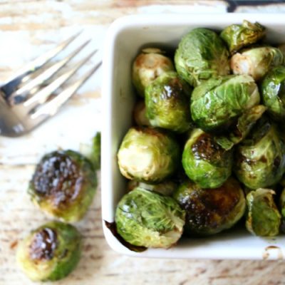Maple Balsamic Brussels Sprouts