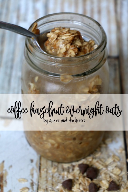 coffee hazelnut overnight oats