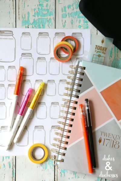 Printable Mason Jar Planner Stickers