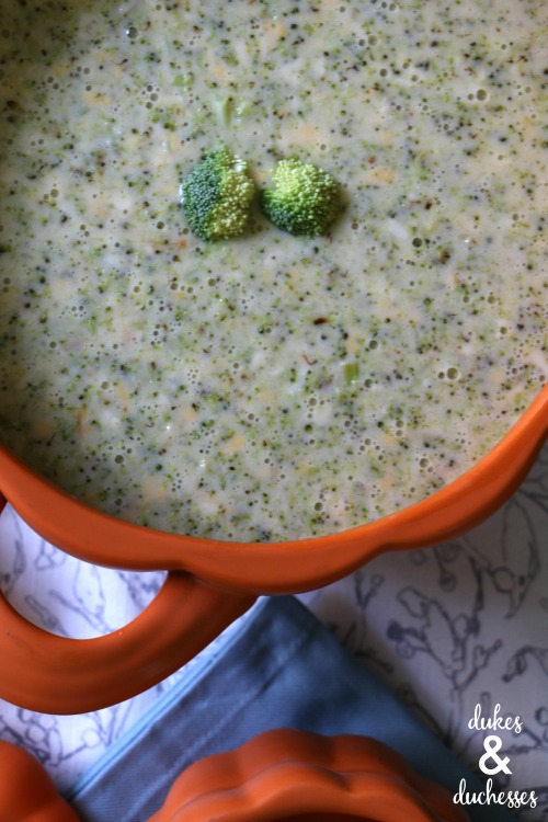 roasted broccoli and smoked cheese soup