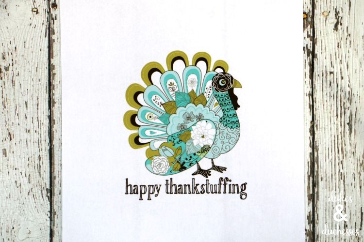 Whimsical Turkey Printable for Thanksgiving