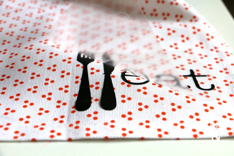 customized napkins with heat transfer vinyl