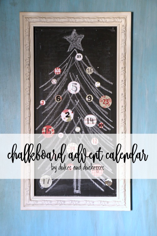chalkboard advent calendar