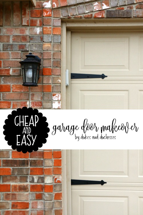 cheap and easy garage door makeover