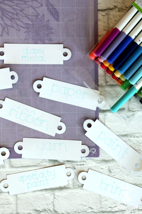 magnetic labels made with cricut