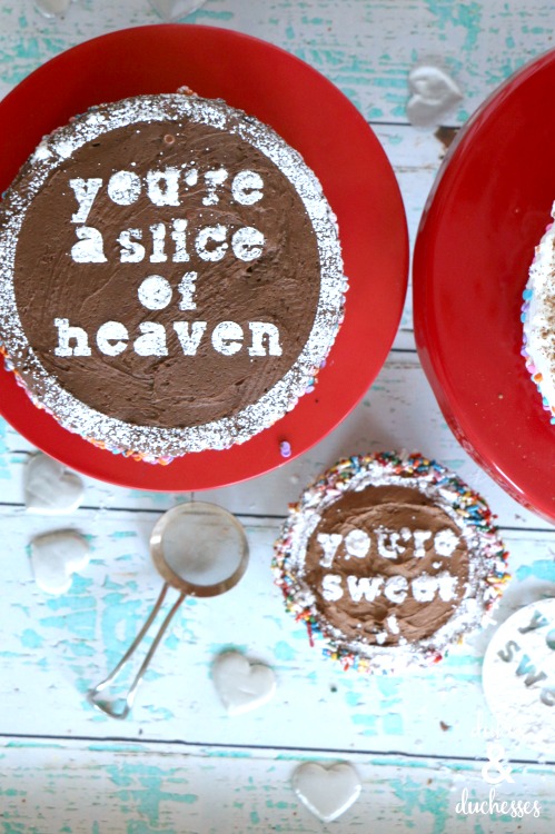 slice of heaven pie or cake stencil