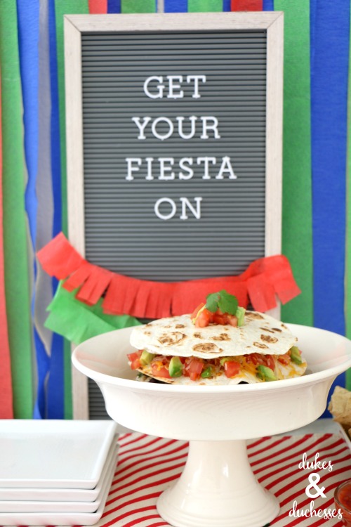 layered fiesta quesadilla
