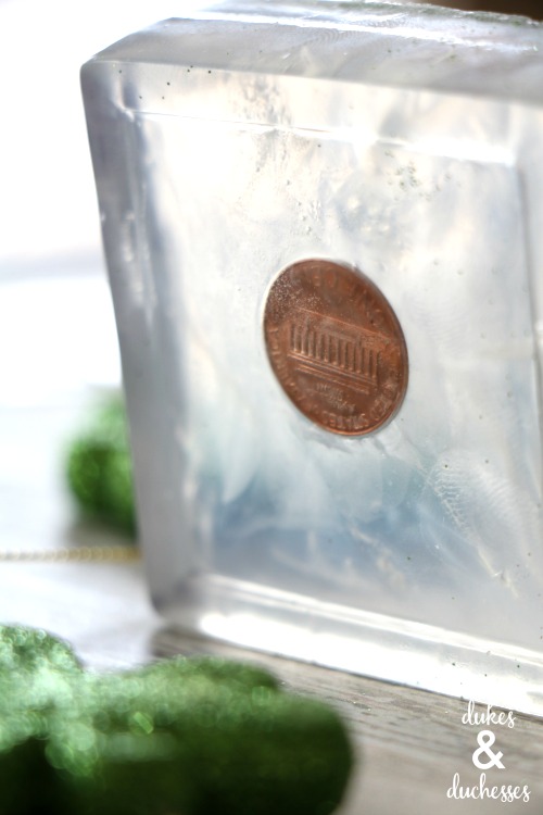 lucky penny in soap
