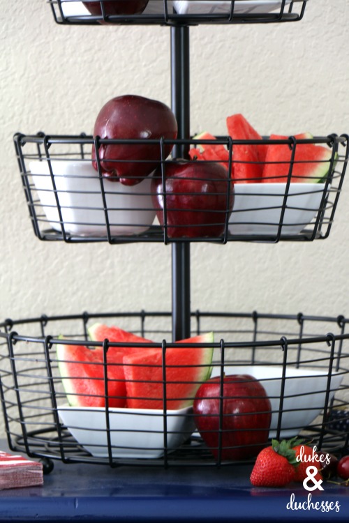 fruit centerpiece for fourth of july