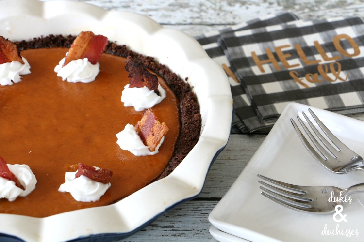 maple pumpkin pie with chocolate maple bacon crust recipe