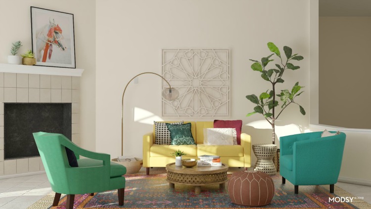 modsy design options for room makeover