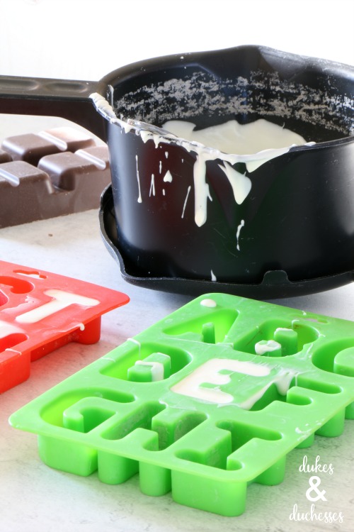 how to make chocolate letters