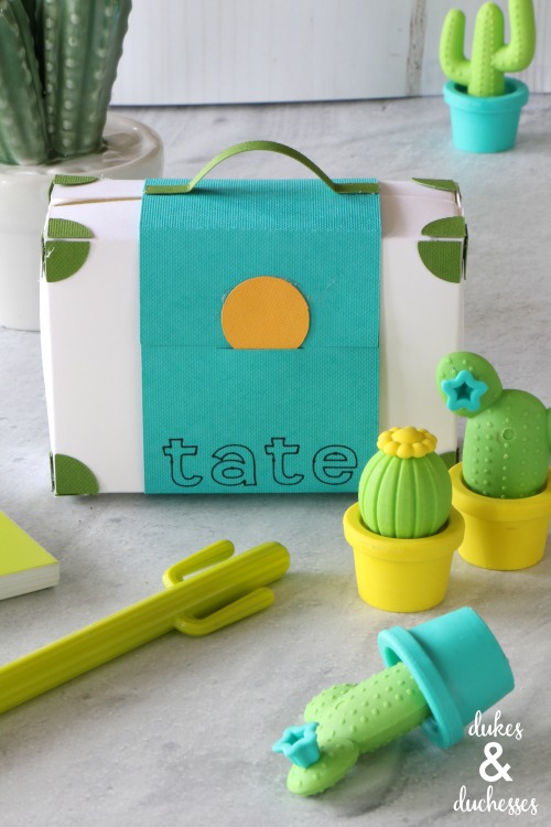 paper storage box cut with cricut maker
