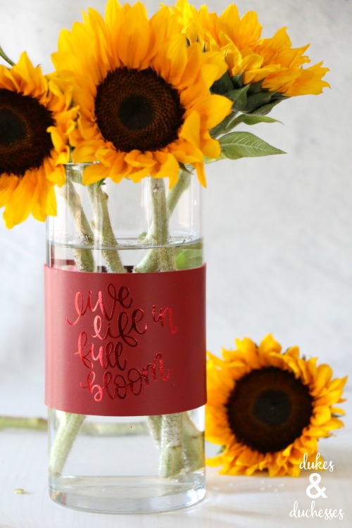 sunflower vase arrangement