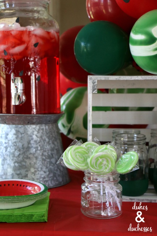 red and green watermelon party