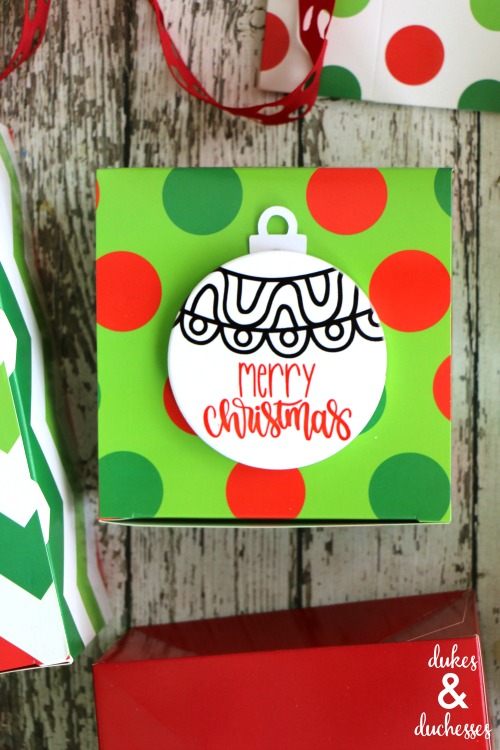 upcycled ornament gift tag